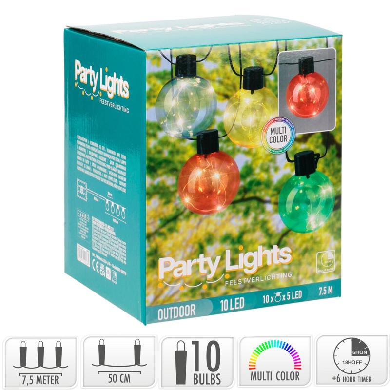 Grinalda Exterior LED RGB 10 Lâmpadas Jarli 7,5 m
