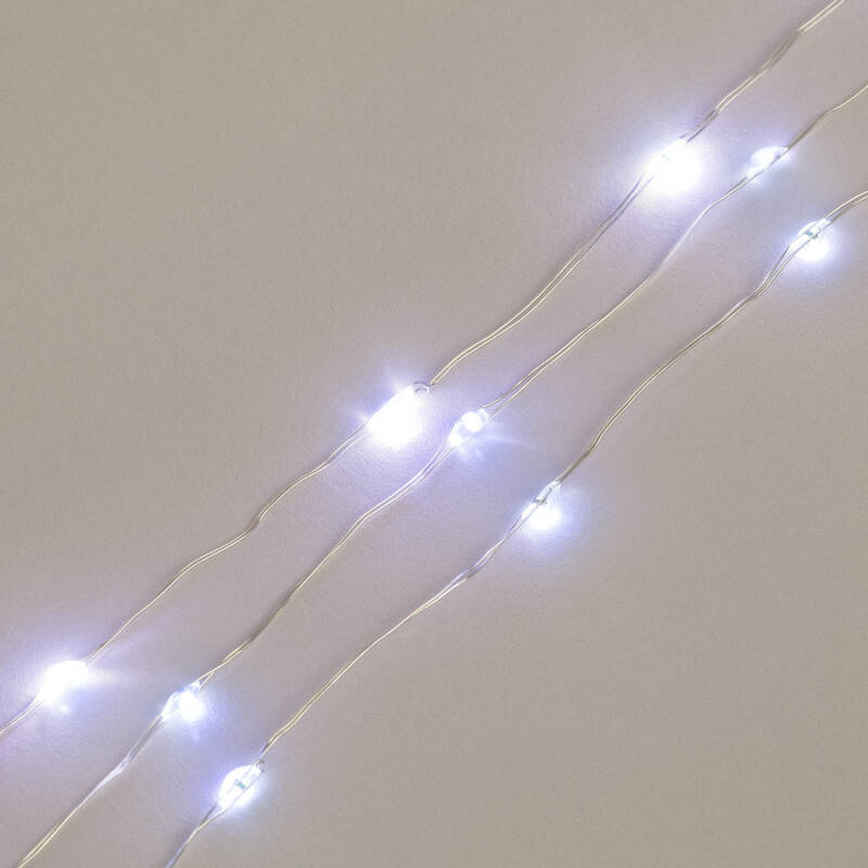 Grinalda LED para exterior transparente branco frio 6m