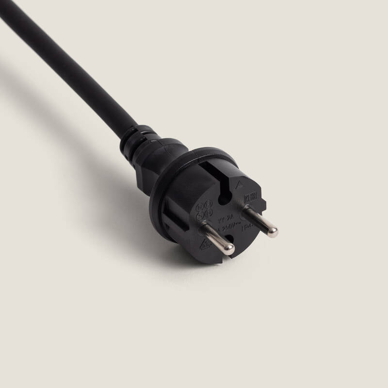 Grinalda para Exterior IP44 Cabo Eléctrico Plano com Casquilho E27 à Medida Preta