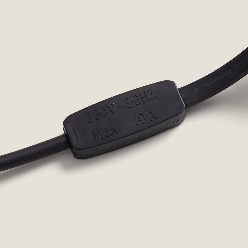 Grinalda para Exterior IP44 Cabo Eléctrico Plano com Casquilho E27 à Medida Preta