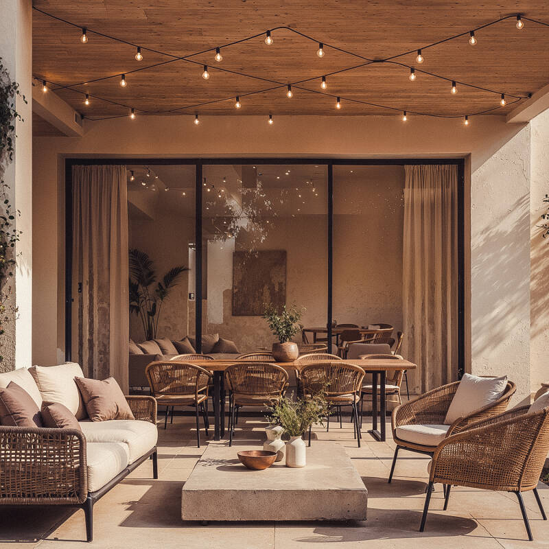 Grinalda Solar Exterior LED de Lâmpadas Kepler 7m