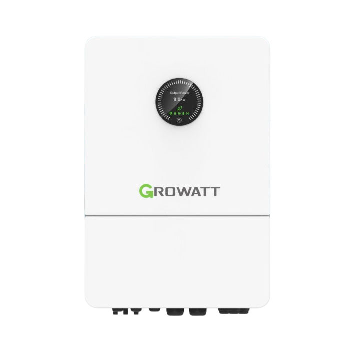 Inversor Híbrido Trifásico Growatt WIT 8 kW-HU com Sistema de Respaldo UPS