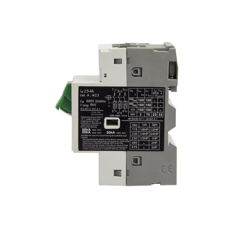 Motor de proteção magnetotérmica MAXGE 3P 690 V – Proteção completa para o Motor Trifásico 0,06–15 kW