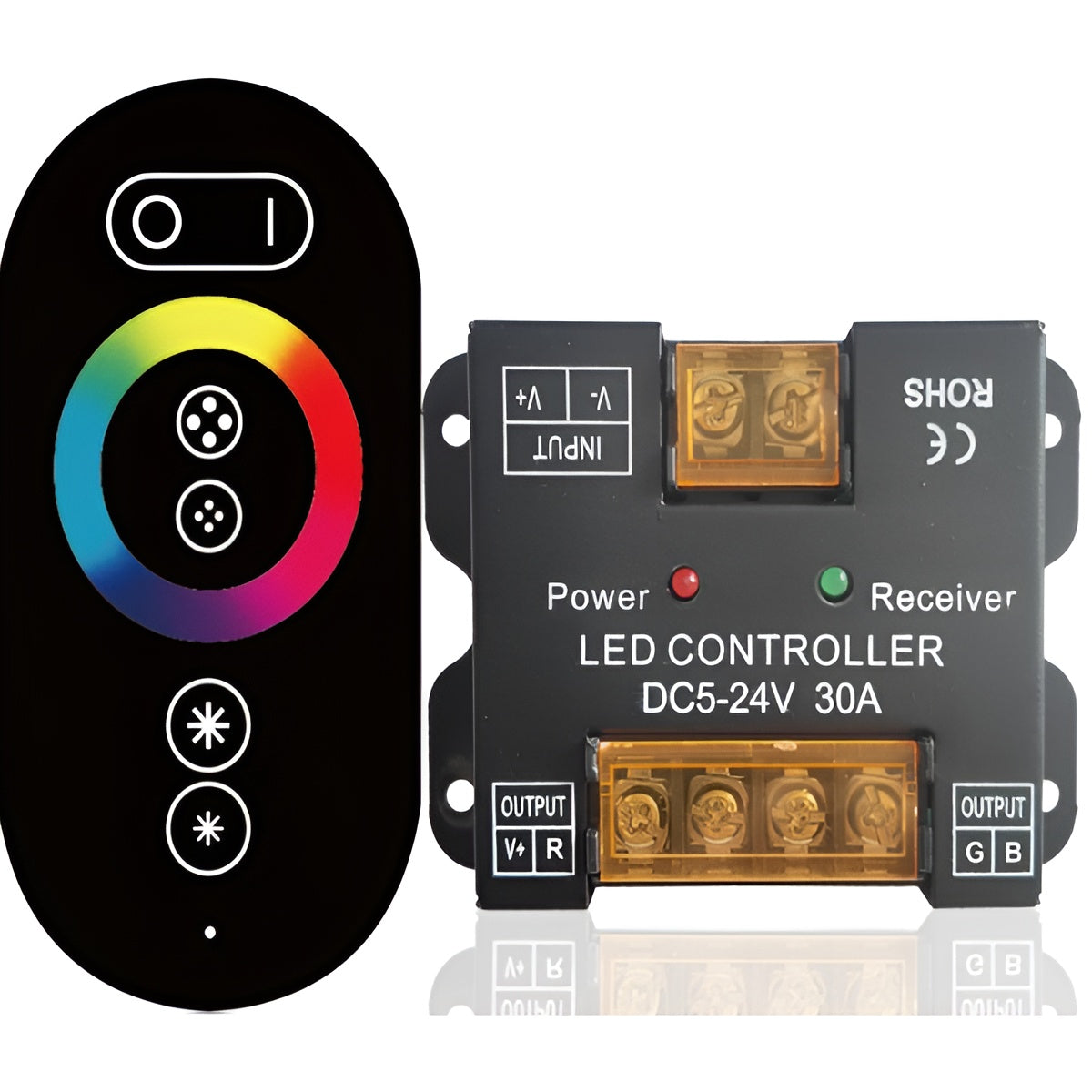 Caixa metálica do controlador RGB RF Touch LED