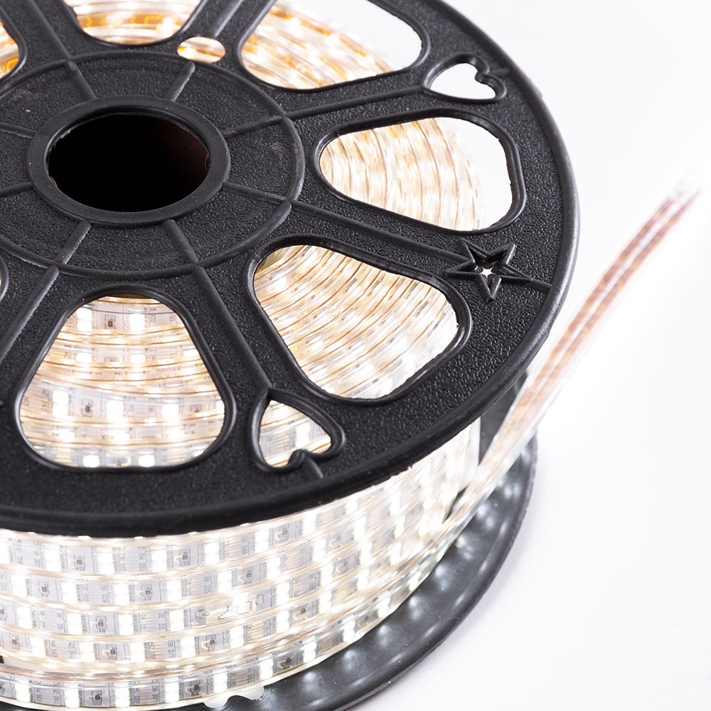 Tira Led de 120 LEDs/M 500W 1.000Lm 6000ºK SMD5050 220VAC IP65 x50M 40.000H