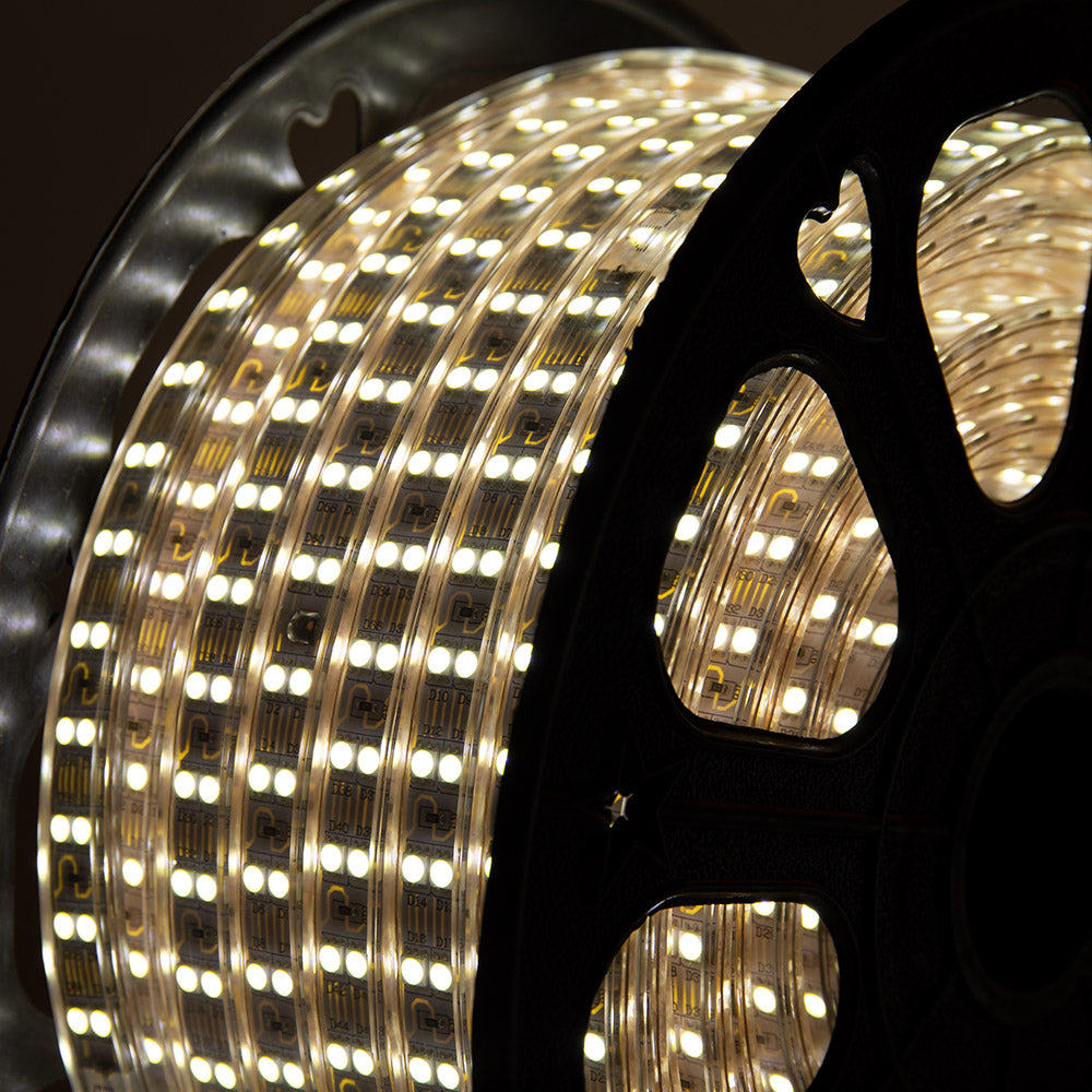 Tira Led de 120 LEDs/M 500W 1.000Lm 6000ºK SMD5050 220VAC IP65 x50M 40.000H
