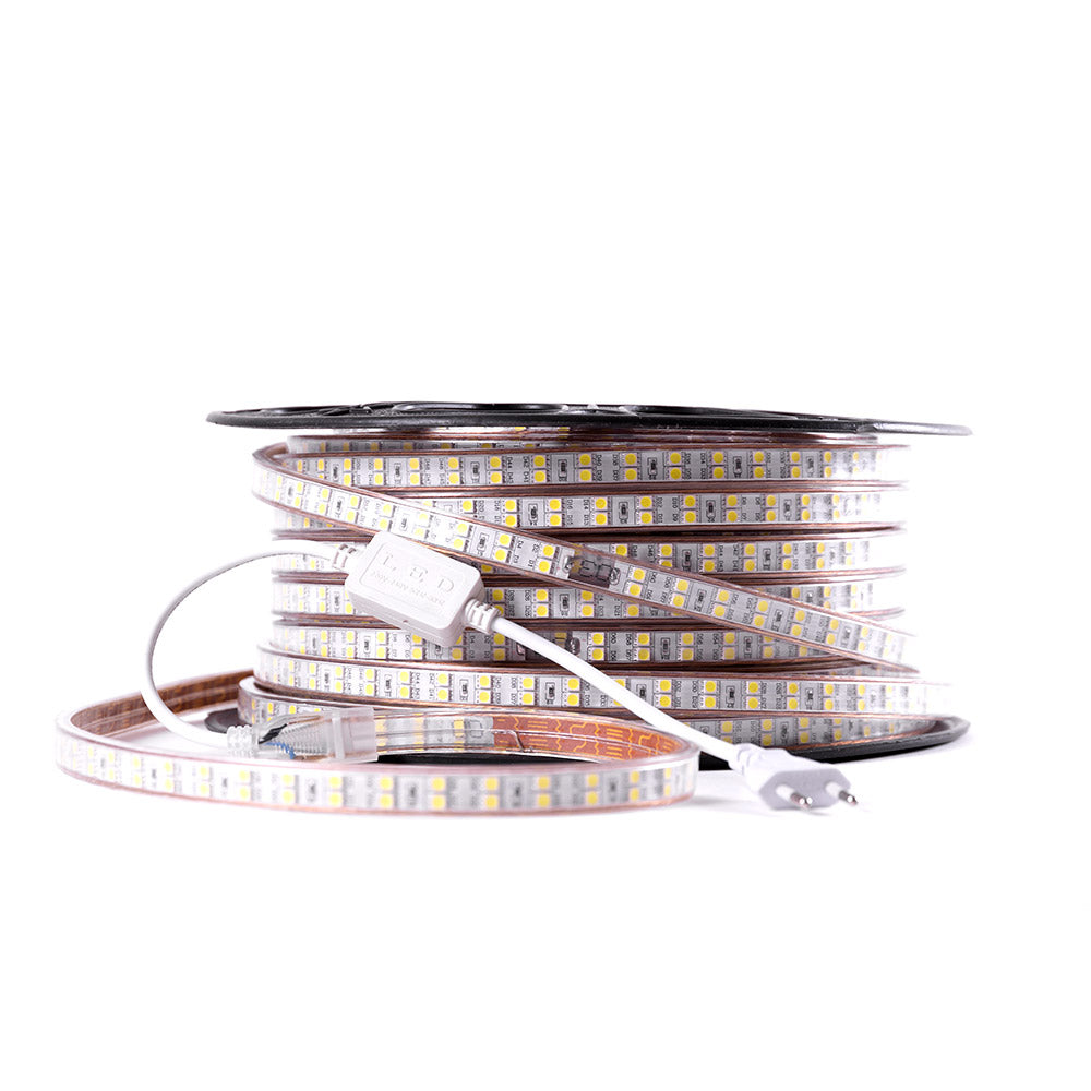 Tira Led de 120 LEDs/M 500W 1.000Lm 6000ºK SMD5050 220VAC IP65 x50M 40.000H