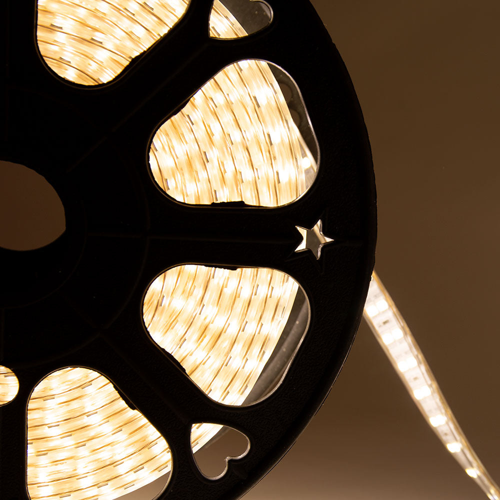 Tira Led de 120 LEDs/M 500W 1.000Lm 6000ºK SMD5050 220VAC IP65 x50M 40.000H