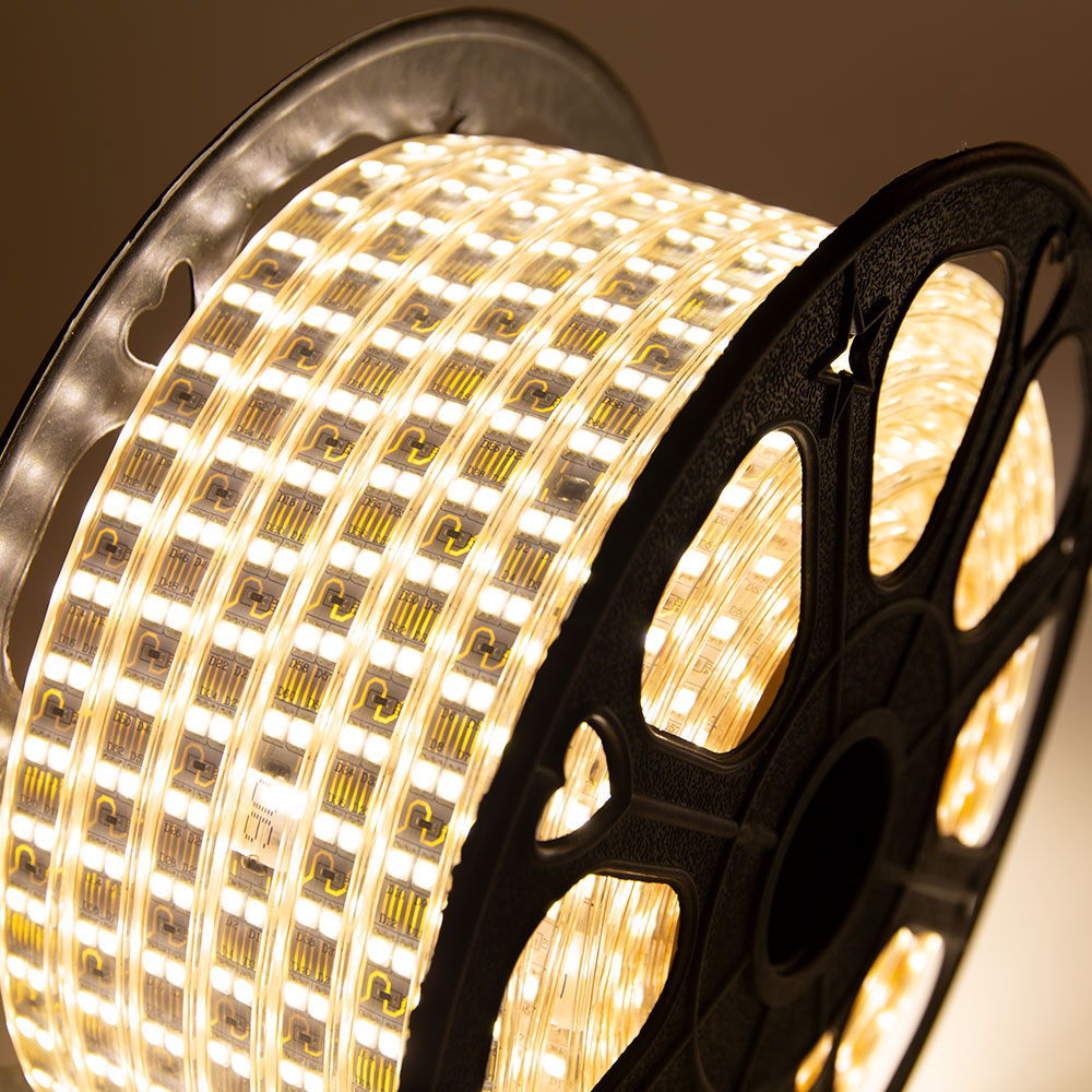 Tira Led de 120 LEDs/M 500W 1.000Lm 6000ºK SMD5050 220VAC IP65 x50M 40.000H