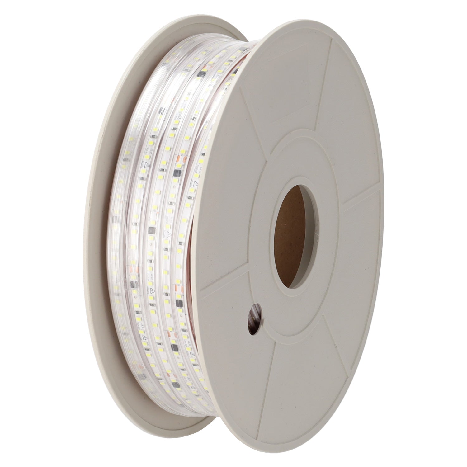 Fita de 120 LEDs/M 1500Lm/M 6000ºK SMD2835 Auto retificado 220VAC IP65 x50M 40.000H