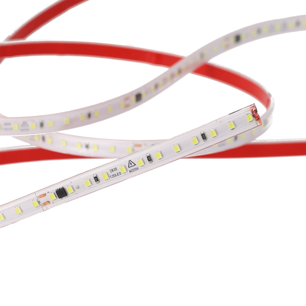 Fita de 120 LEDs/M 1500Lm/M 6000ºK SMD2835 Auto retificado 220VAC IP65 x50M 40.000H
