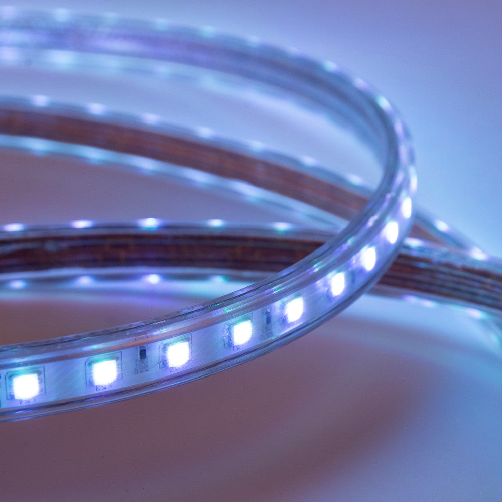 Faixa de 60 LEDs/M 10W SMD5050 220VAC IP65 RGB x1M 40.000H