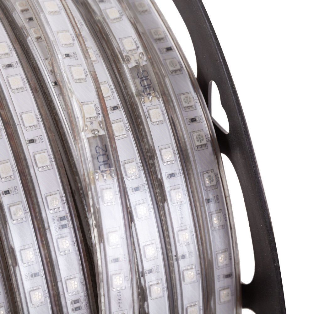 Faixa de 60 LEDs/M 10W SMD5050 220VAC IP65 RGB x1M 40.000H