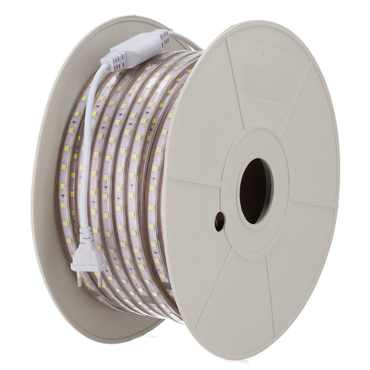 Tira de 60 LEDs/M 500W 42.000Lm 6000ºK SMD5050 220VAC IP65 x50M 40.000H