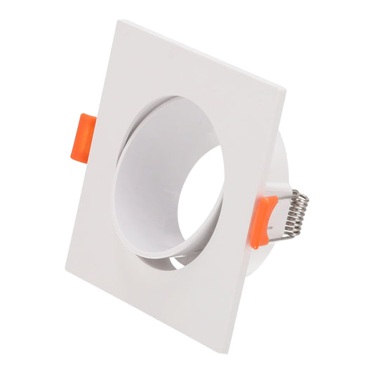 Anel Downlight Inclinável Quadrado Branco83/83Mm