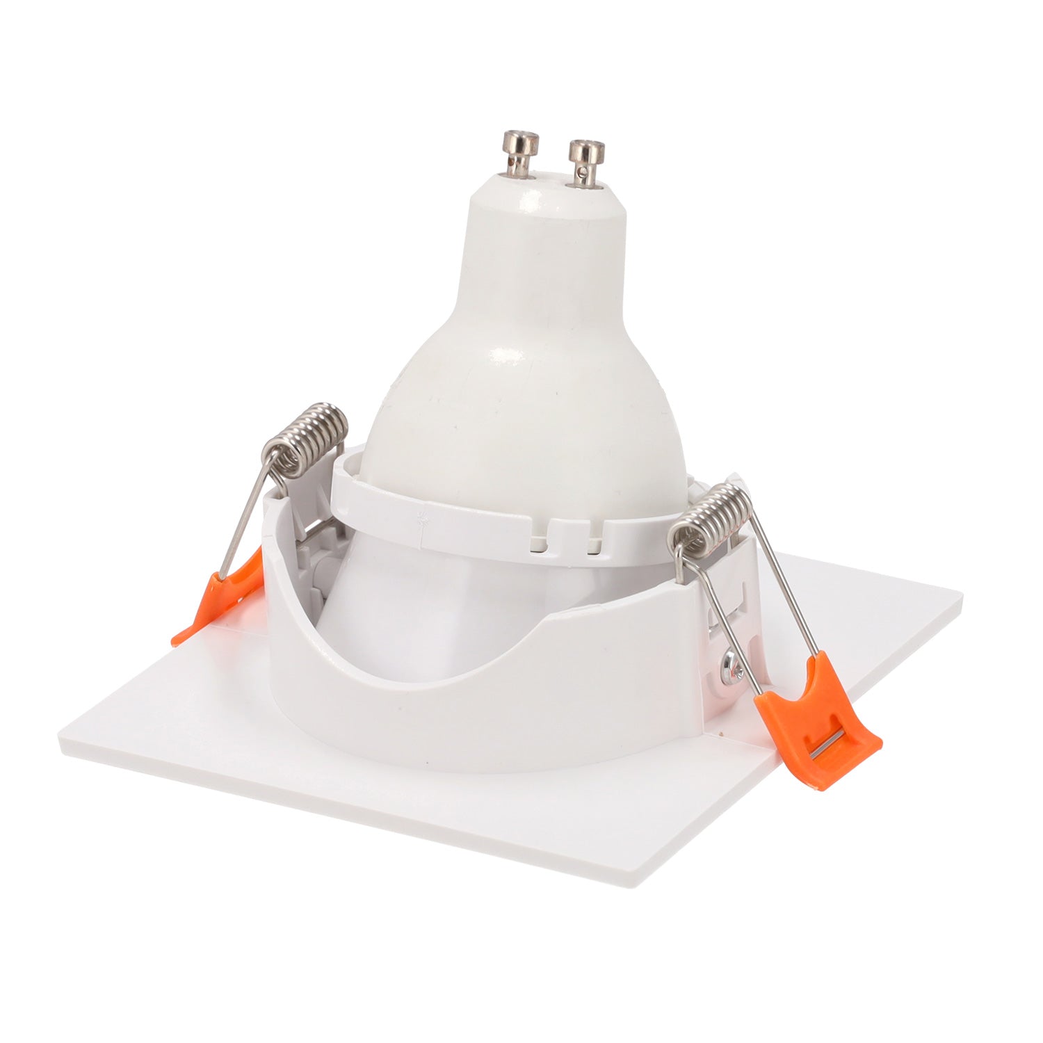 Anel Downlight Inclinável Quadrado Branco83/83Mm