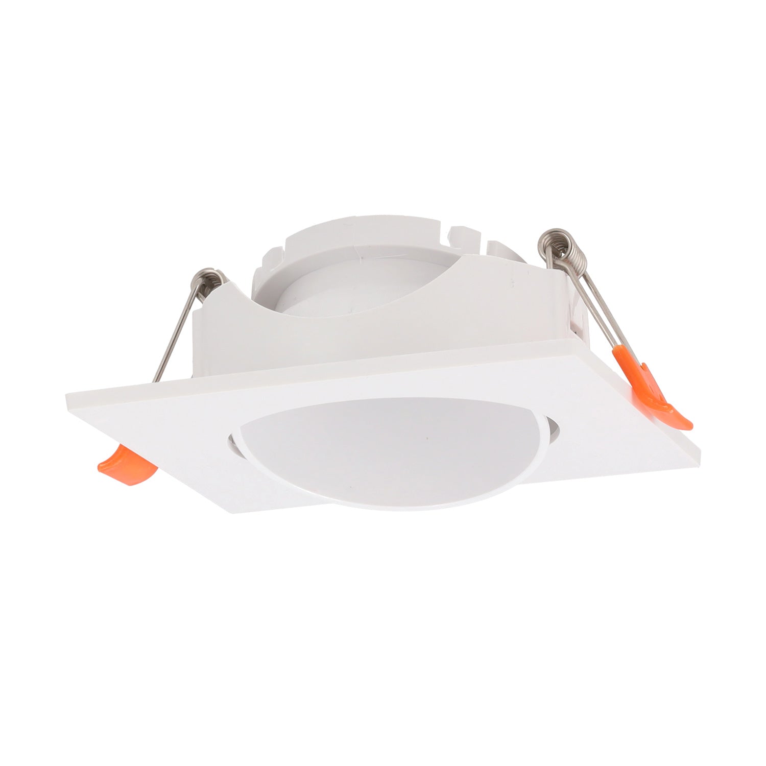 Anel Downlight Inclinável Quadrado Branco83/83Mm