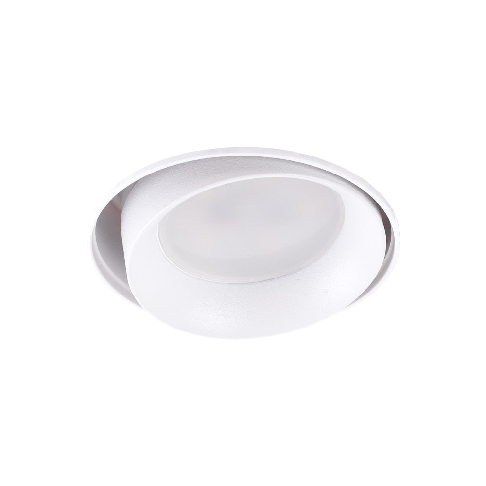 Anel Downlight Circular Alumínio Branco Inclinável Ø75mm