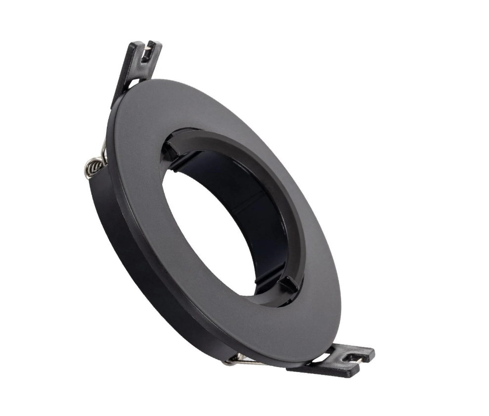 Downlight Anel Spotlight 1xGU10 Policarbonato Circular Preto