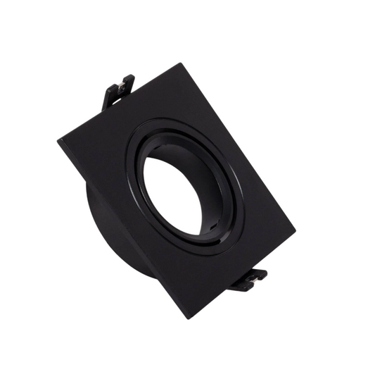 Downlight Anel Spotlight 1xGU10 Policarbonato Retangular Preto
