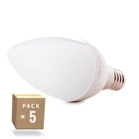 Pack 5 Lâmpadas LED E14 5W 500Lm 6000ºK 40.000H