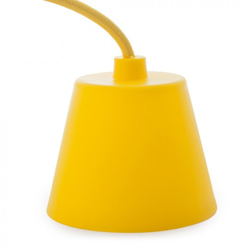 Suporte de Lâmpada E27 Cabo - Roseta - Cor Amarelo