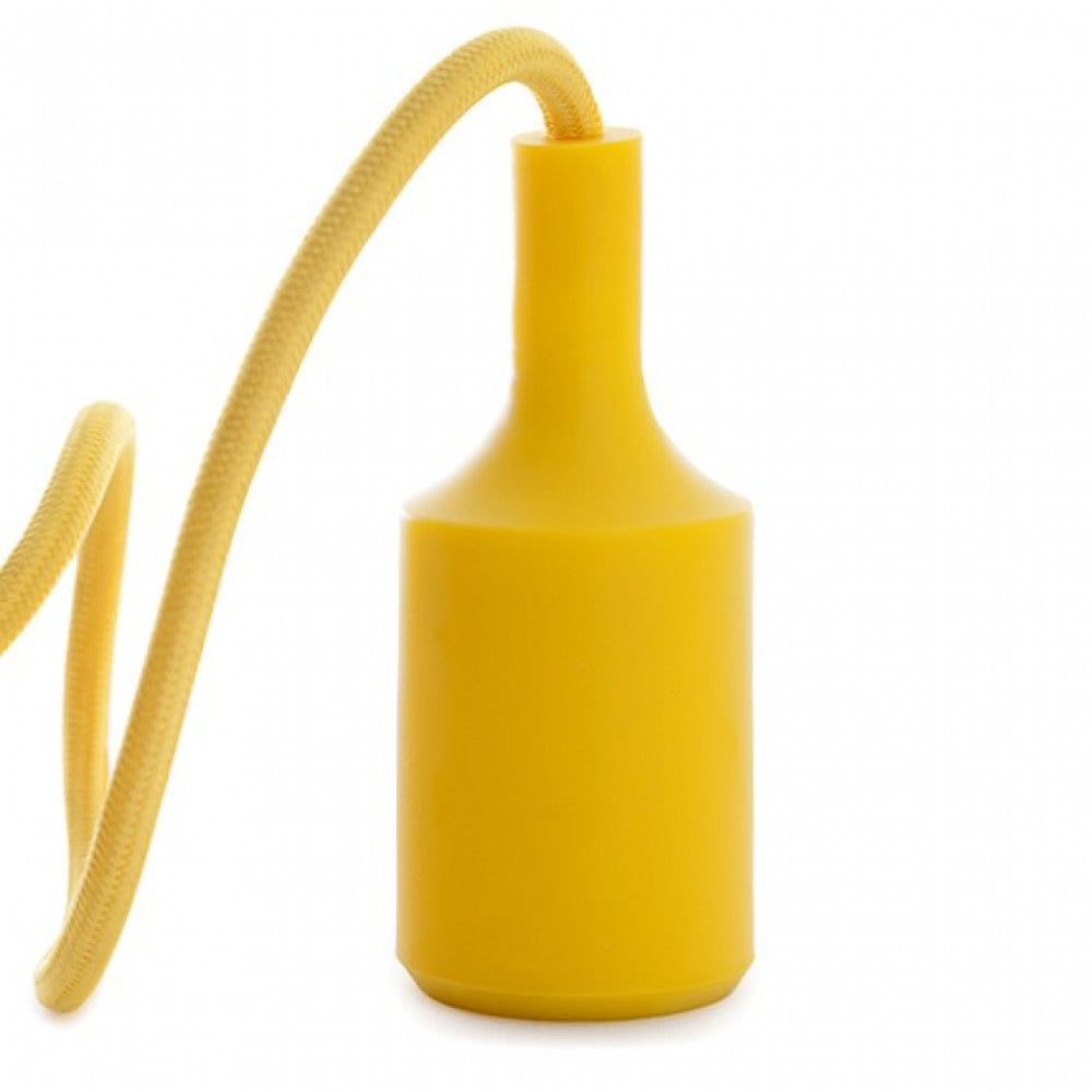 Suporte de Lâmpada E27 Cabo - Roseta - Cor Amarelo