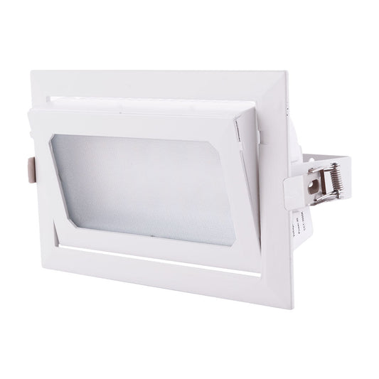 Foco Downlight LED 40W 6600Lm 4000ºK Retangular Ajustável 40.000H