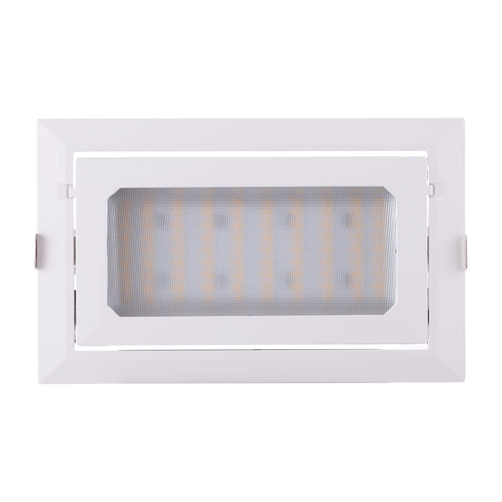 Foco Downlight LED 40W 6600Lm 4000ºK Retangular Ajustável 40.000H