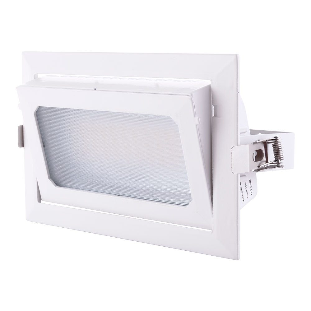 Foco Downlight LED 50W 8000Lm 4000ºK Retangular Ajustável 40.000H