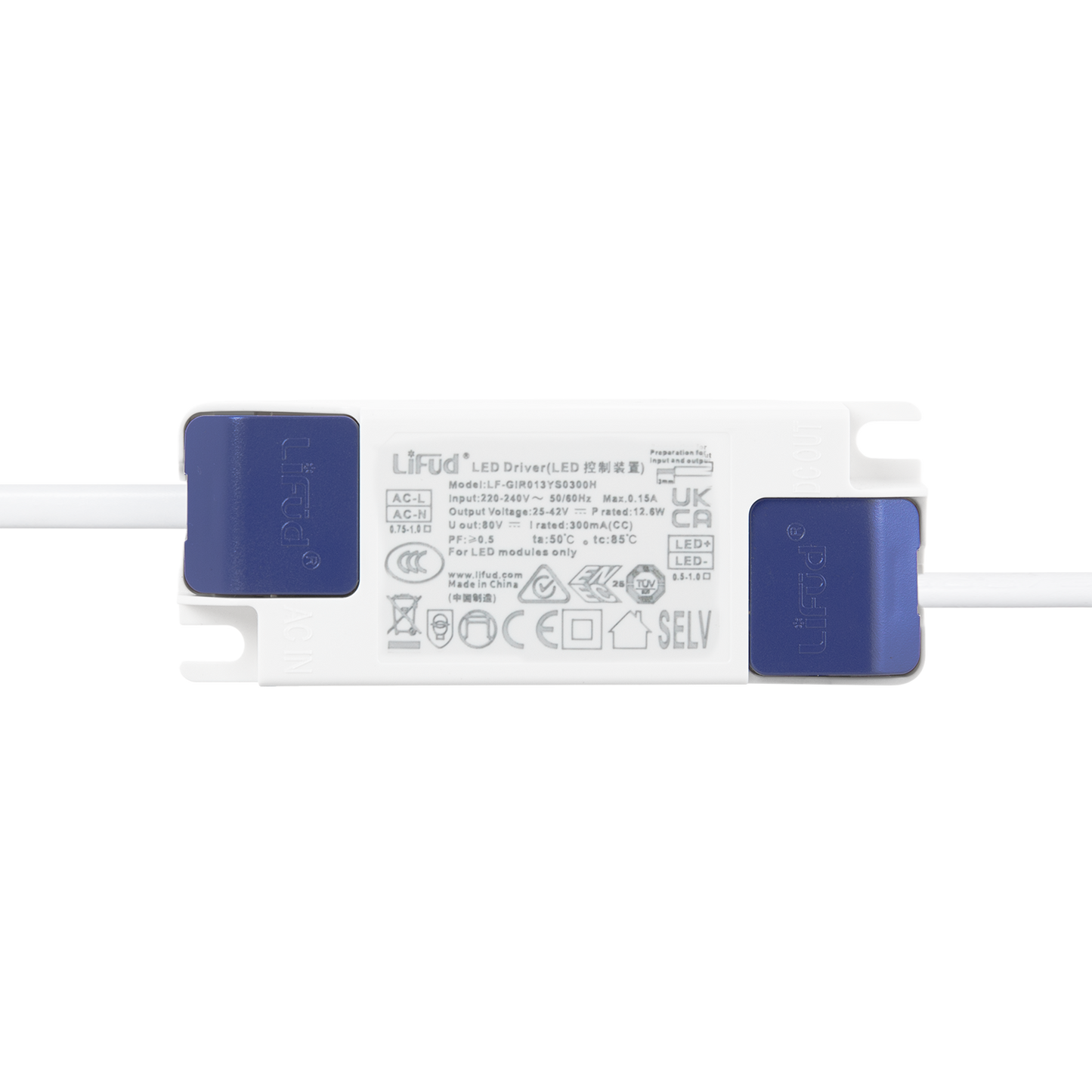 Downlight LED 12W 140Lm/W Driver LIFUD Flicker Free 6000ºK