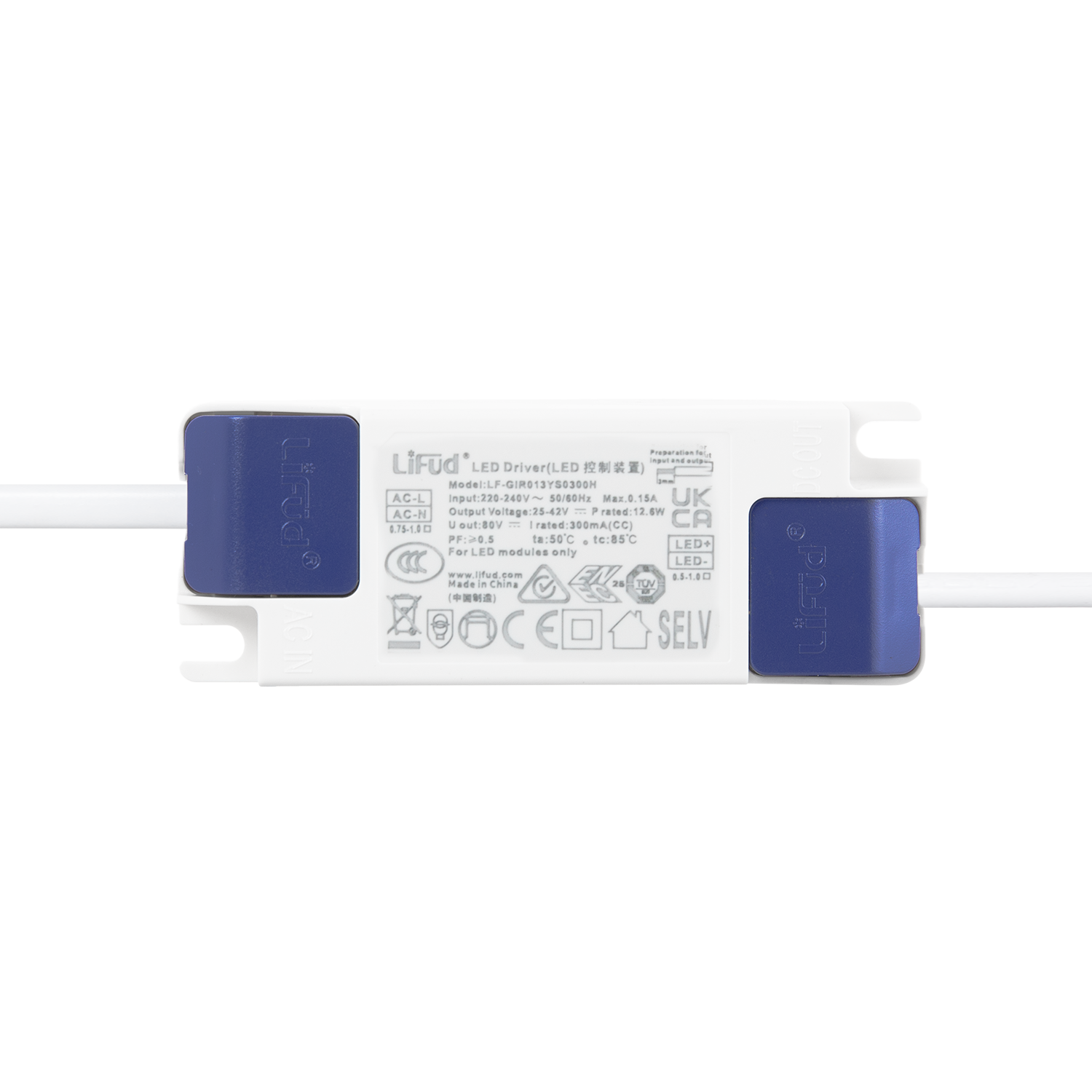 Downlight LED 12W 140Lm/W Driver LIFUD Flicker Free 6000ºK