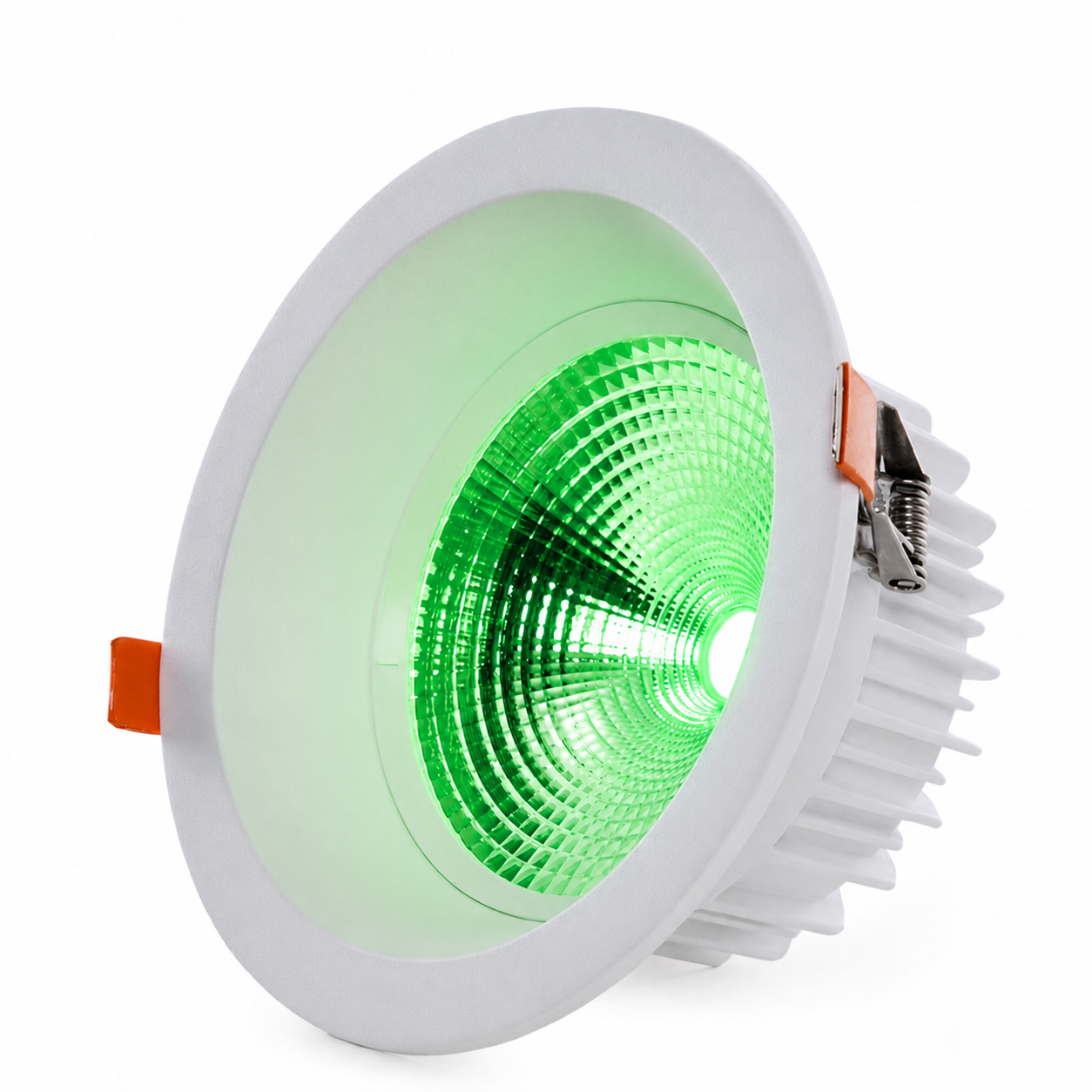 Foco LED Circular de Embutir 18W 2520Lm Antirreflexo UGR19 40.000H Luz Verde