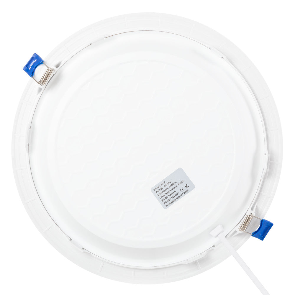 Lâmpada embutida LED 100Lm/W 20W 2000Lm 6000ºK IP20