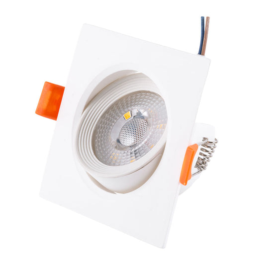 Foco Downlight LED 7W 630Lm 6000ºK Retangular Inclinável 40.000H