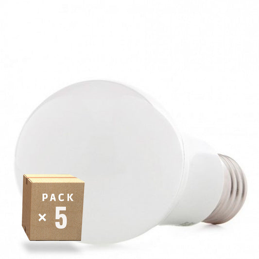Pacote de 5 Lâmpadas LED E27 5W 450Lm 6000ºK 40.000H