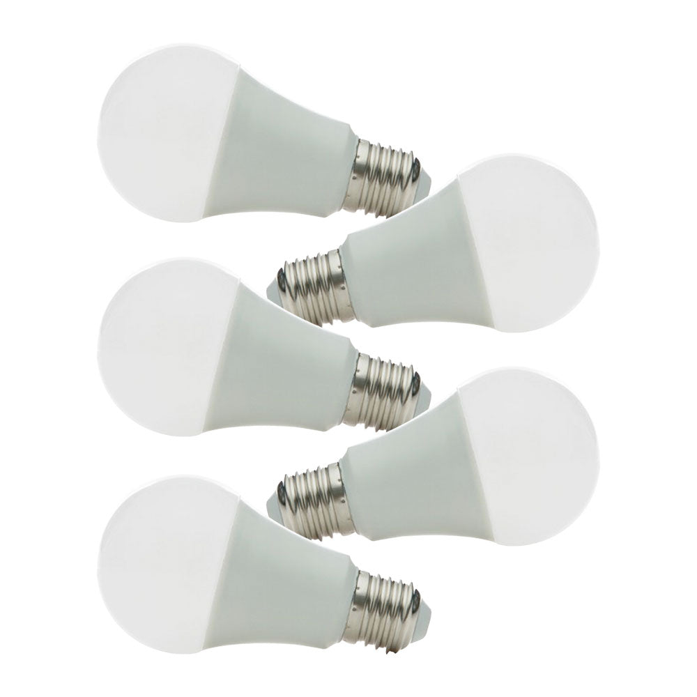 Pacote de 5 Lâmpadas LED E27 7W 630Lm 6000ºK 40.000H
