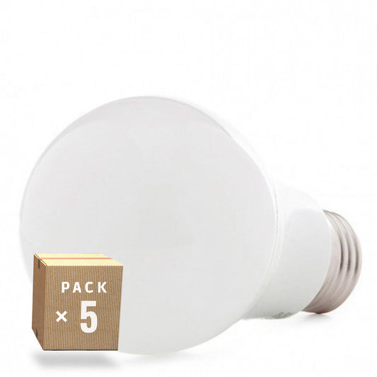 Pack 5 Lâmpadas LED E27 9W 1000Lm 6000ºK 40,000H