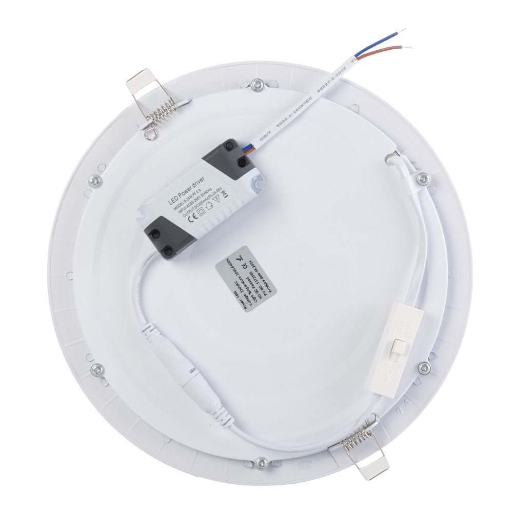 Placa de LED 18W 1.409Lm CCT (Cúpula Regulável) 3000-6000ºK Circular 40.000H