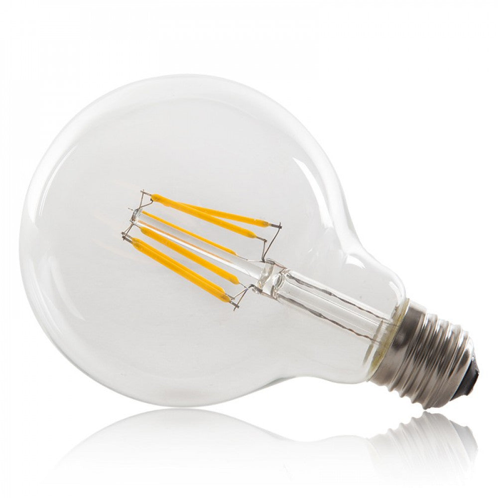 Lâmpada LED E27 6W 432Lm 2000ºK Filamento G95 40.000H