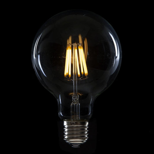 Lâmpada LED E27 8W 576Lm 2000ºK Filamento G95 40.000H