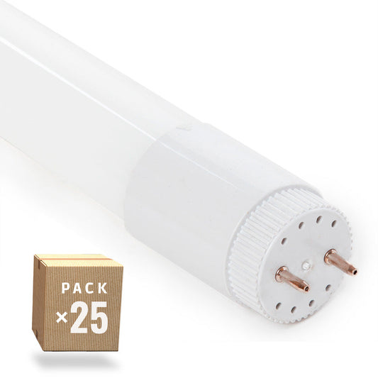 Pacote de 25 Tubos LED T8 18W 2520Lm 6000ºK Vidro 120Cm 40.000H