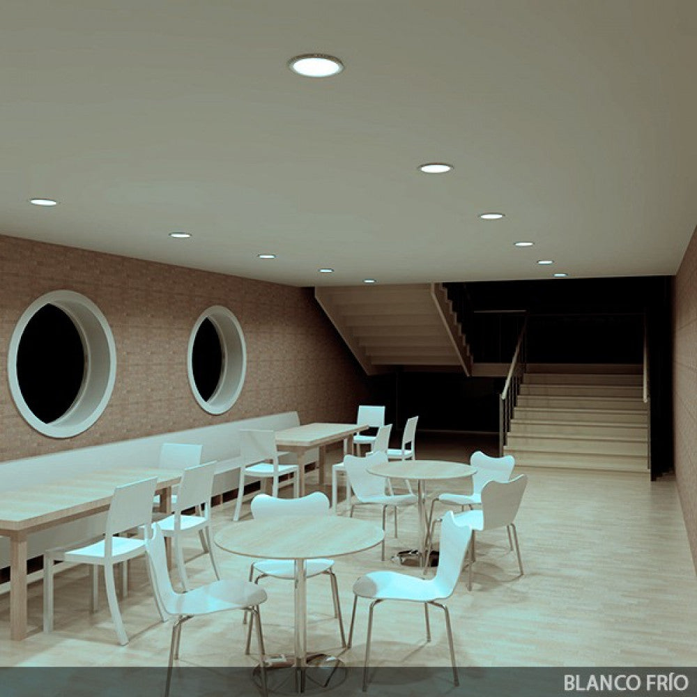 Downlight LED 18W 1800Lm 6000ºK Vidro Circular Ø200Mm 40.000H