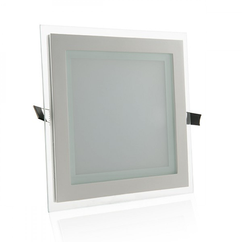 Downlight LED 18W 1800Lm 6000ºK Quadrado Vidro 40.000H