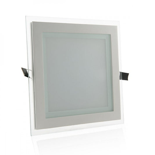 Downlight LED 18W 1800Lm 6000ºK Quadrado Vidro 40.000H