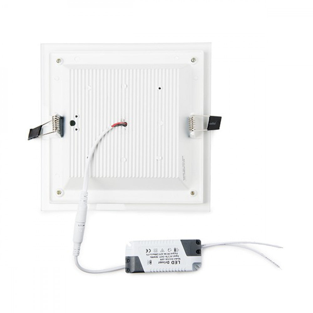 Downlight LED 18W 1800Lm 6000ºK Quadrado Vidro 40.000H