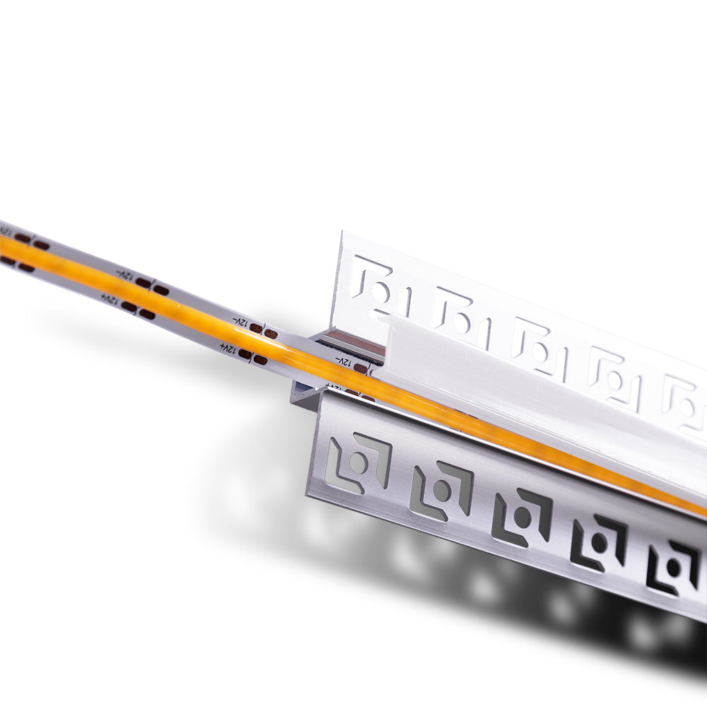 Perfil de Alumínio Para Recesso Escayola/Pladur Tira LED Led 9Mm - 2M