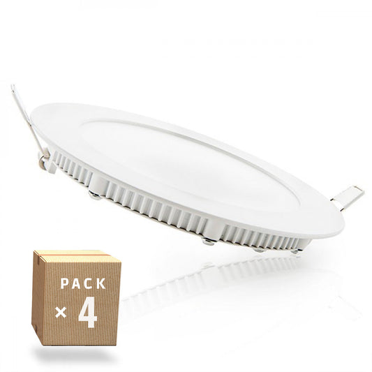 Pacote de 4 painéis LED 9W 900Lm 6000ºK 40.000H