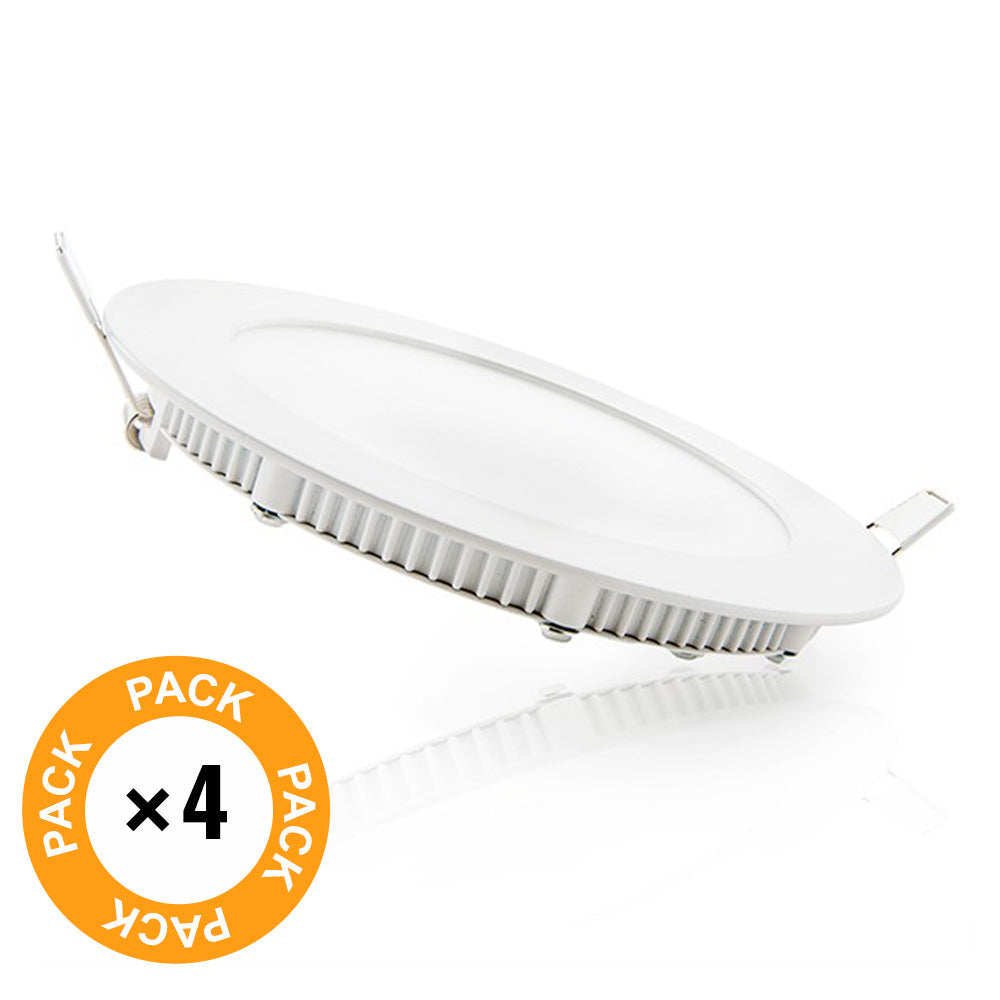Pacote de 4 painéis LED 9W 900Lm 6000ºK 40.000H