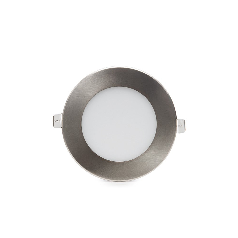 Placa LED 9W 900Lm PF 0,99 Níquel Acetinado 230V AC